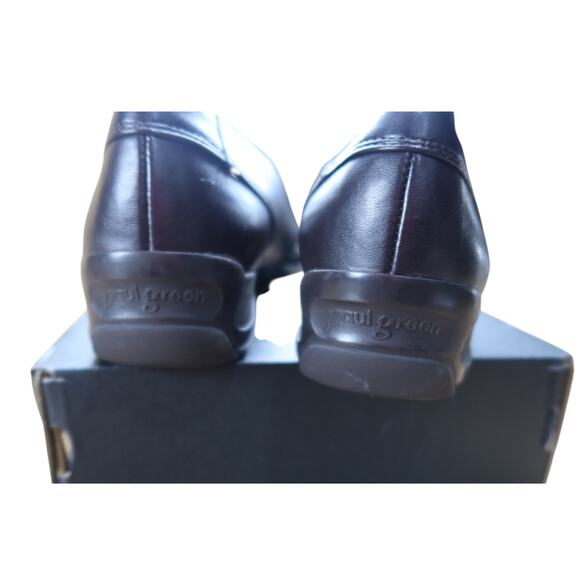 Paul Green 0Munich Brown Pleated Vamp Leather Slip-On Loafers - Picture 3 of 6